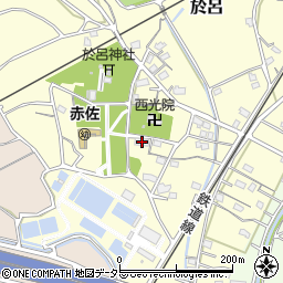 赤佐五区公民館周辺の地図