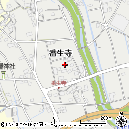 静岡県島田市番生寺周辺の地図
