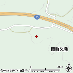 三重県亀山市関町久我周辺の地図