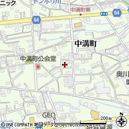 静岡県島田市中溝町周辺の地図