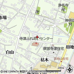 愛知県西尾市寺津町天王山周辺の地図