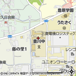 茨木市立豊川中学校周辺の地図