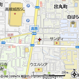 大阪府高槻市高西町1周辺の地図