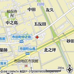 愛知県豊川市市田町北之坪7周辺の地図