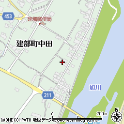 岡山県岡山市北区建部町中田646周辺の地図
