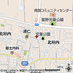 京都府城陽市富野北垣内111周辺の地図