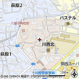 兵庫県川西市丸の内町周辺の地図