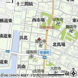 愛知県西尾市寺津町御屋敷周辺の地図