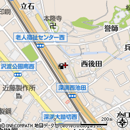 愛知県額田郡幸田町深溝東騎兵野周辺の地図