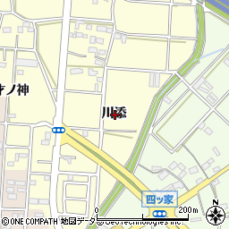 愛知県豊川市樽井町川添周辺の地図