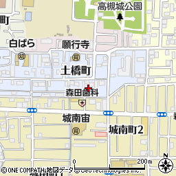 大阪府高槻市土橋町4周辺の地図