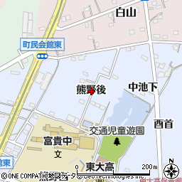 愛知県知多郡武豊町東大高熊野後周辺の地図