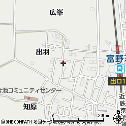 京都府城陽市枇杷庄出羽周辺の地図
