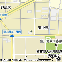 愛知県豊川市市田町東中野23周辺の地図
