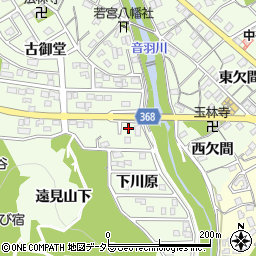 愛知県豊川市御油町下川原94周辺の地図