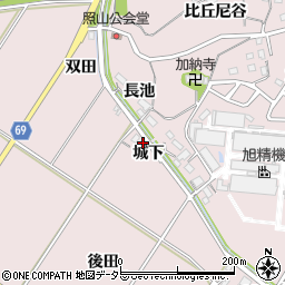 愛知県豊橋市賀茂町城下周辺の地図