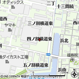 愛知県西尾市寺津町四ノ割横道東周辺の地図