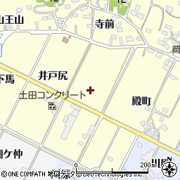 愛知県西尾市吉良町岡山郷戸周辺の地図