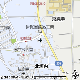 京都府城陽市水主塚ノ木周辺の地図