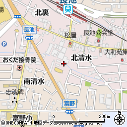 京都府城陽市長池北清水108周辺の地図
