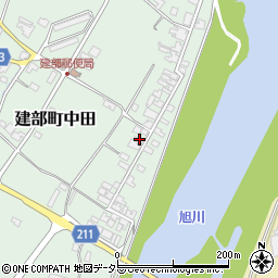 岡山県岡山市北区建部町中田640周辺の地図