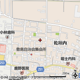 京都府城陽市富野乾垣内周辺の地図