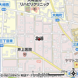 愛知県豊川市本野町（北浦）周辺の地図