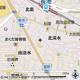 京都府城陽市長池北清水109周辺の地図