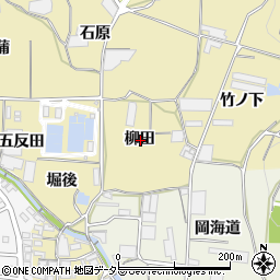 愛知県蒲郡市清田町柳田周辺の地図