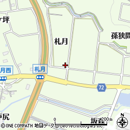愛知県常滑市大谷札月周辺の地図