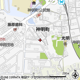 兵庫県小野市神明町周辺の地図