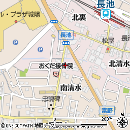 京都府城陽市長池北清水114周辺の地図