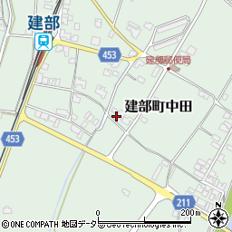 岡山県岡山市北区建部町中田582周辺の地図