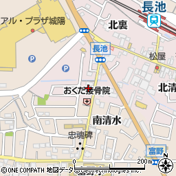 京都府城陽市長池北清水44周辺の地図