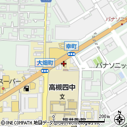 マクドナルド摂津富田店周辺の地図