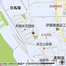 京都府城陽市水主北ノ口周辺の地図