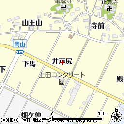 愛知県西尾市吉良町岡山井戸尻周辺の地図