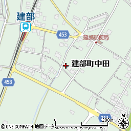 岡山県岡山市北区建部町中田582-1周辺の地図