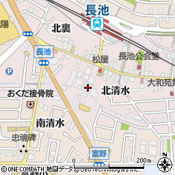 京都府城陽市長池北清水54-2周辺の地図