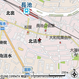 京都府城陽市長池北清水61周辺の地図