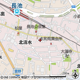 京都府城陽市長池北清水21周辺の地図