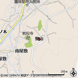 愛知県幸田町（額田郡）桐山（奥山）周辺の地図