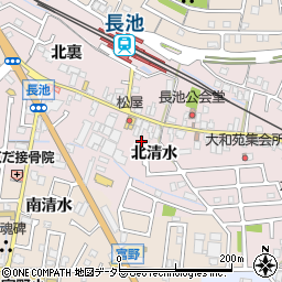 京都府城陽市長池北清水25周辺の地図