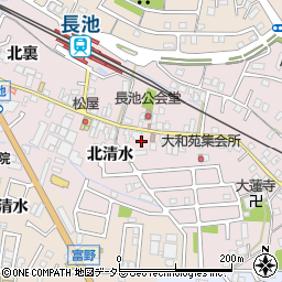京都府城陽市長池北清水22周辺の地図