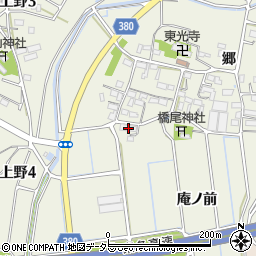 愛知県豊川市橋尾町（庵ノ前）周辺の地図