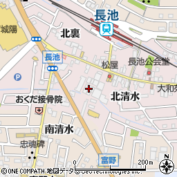 京都府城陽市長池北清水54周辺の地図