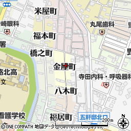 兵庫県姫路市金屋町周辺の地図