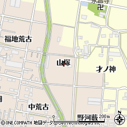 愛知県豊川市三蔵子町山塚周辺の地図