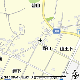愛知県西尾市吉良町岡山砦山52周辺の地図
