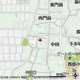 愛知県蒲郡市神ノ郷町西門前13-1周辺の地図